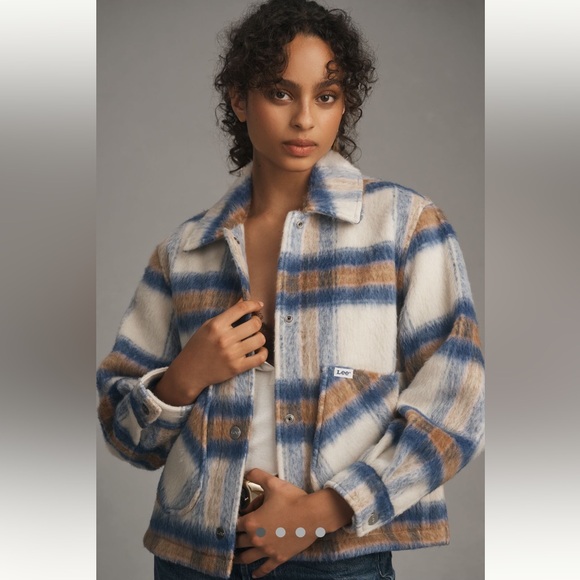 Anthropologie NWT Lee Cropped Wool Chore Jacket size S. - Picture 1 of 12